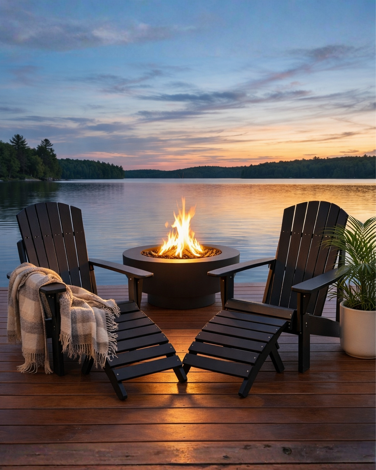 ŌWOW ADIRONDACK FOOTREST - BLACK