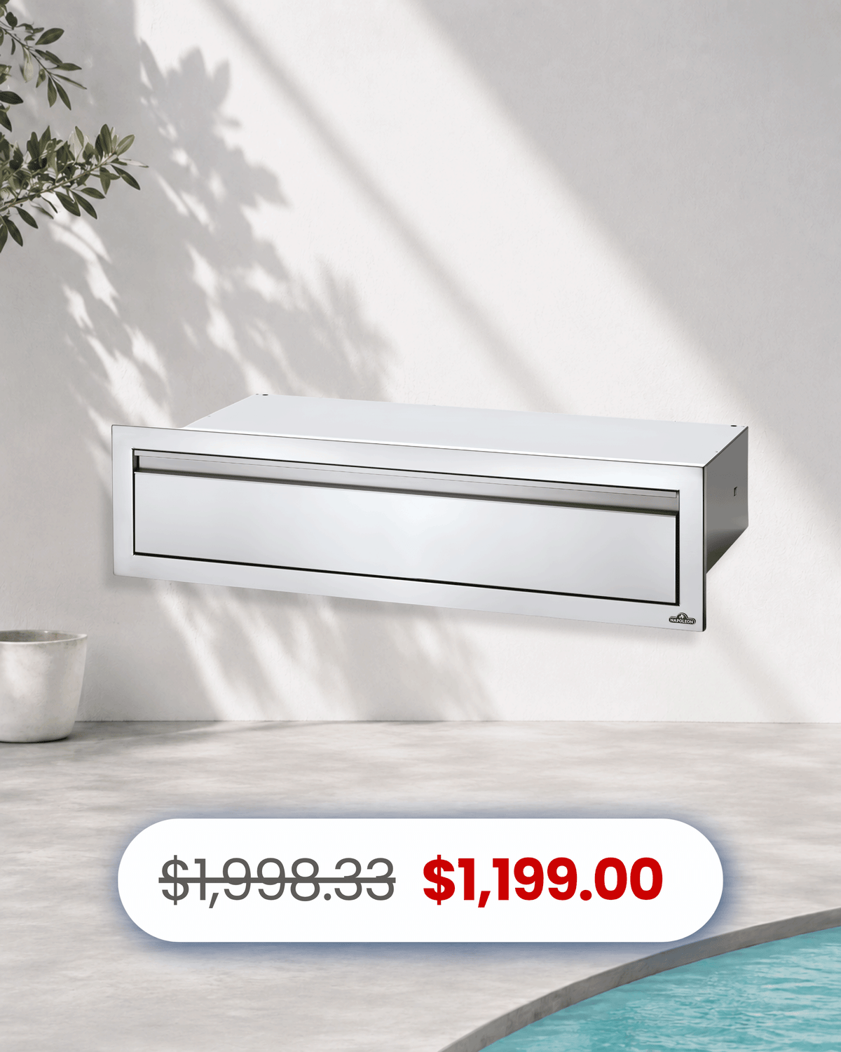 NAPOLEON 42" x 8" SINGLE DRAWER