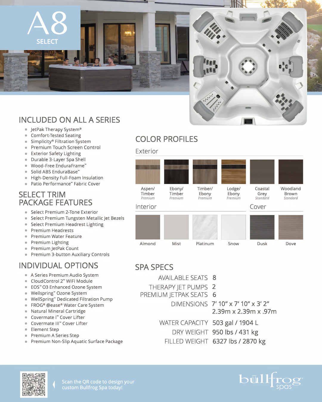 BULLFROG SPAS A8 SELECT