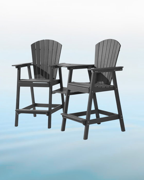 ŌWOW TALL ADIRONDACK CHAIR SET - DARK GRAY