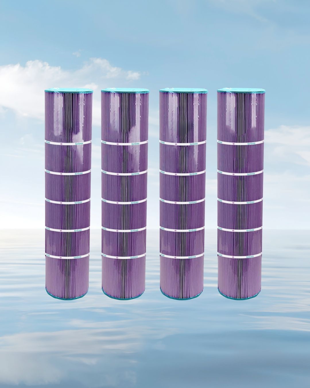 HURRICANE 4 PACK HF7472-04P PLATINUM PURPLE POOL FILTER CARTRIDGE REPLACEMENT
