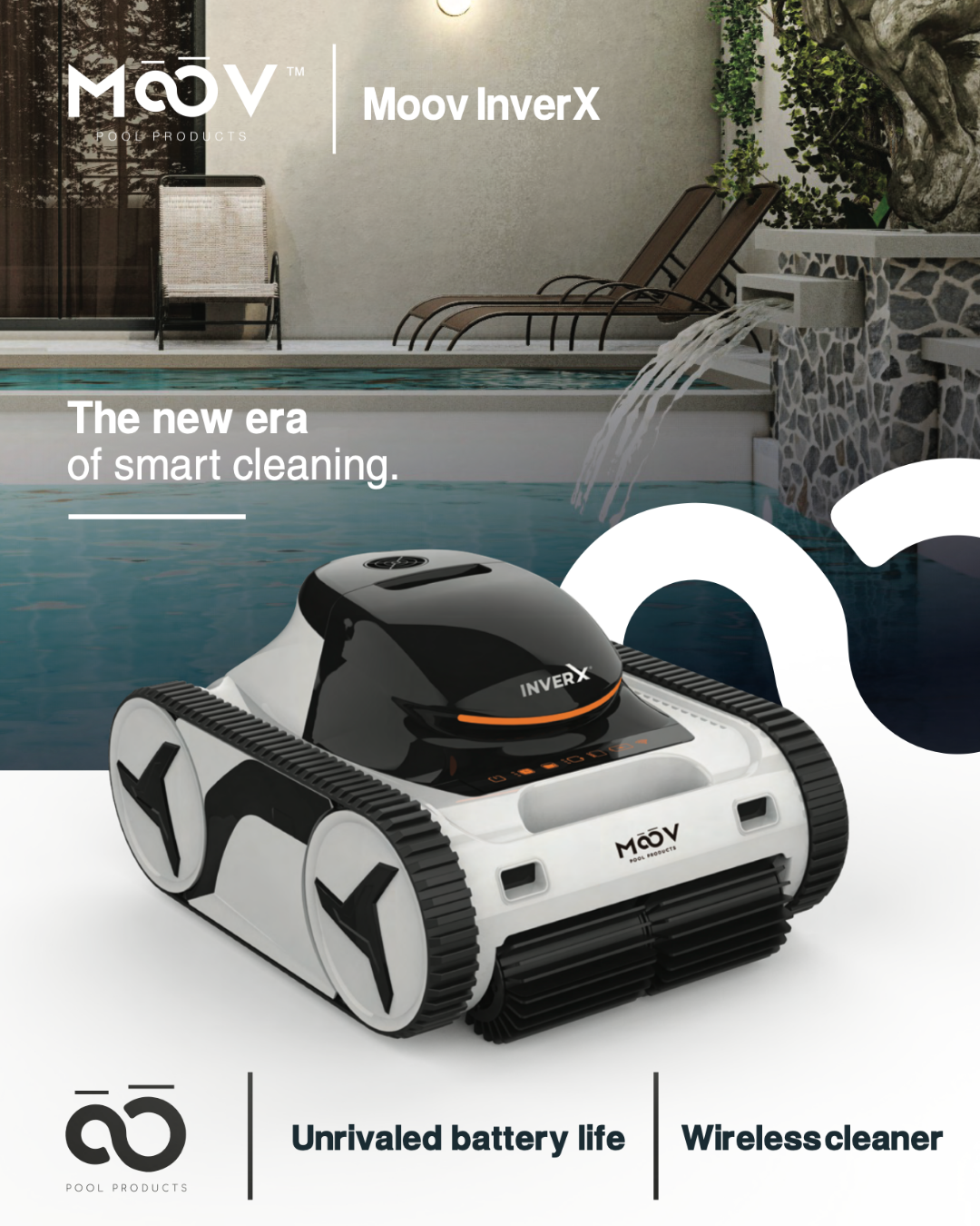 MOOV INVERX WIRELESS POOL CLEANER 6.0H