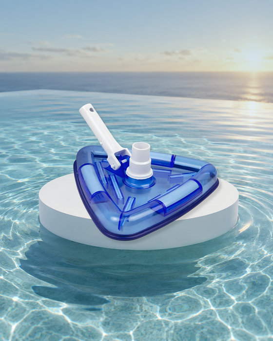 POOLSTYLE DELUXE SERIES CLEAR TRIANGULAR WEIGHTED VL VAC HEAD WITH SWIVEL