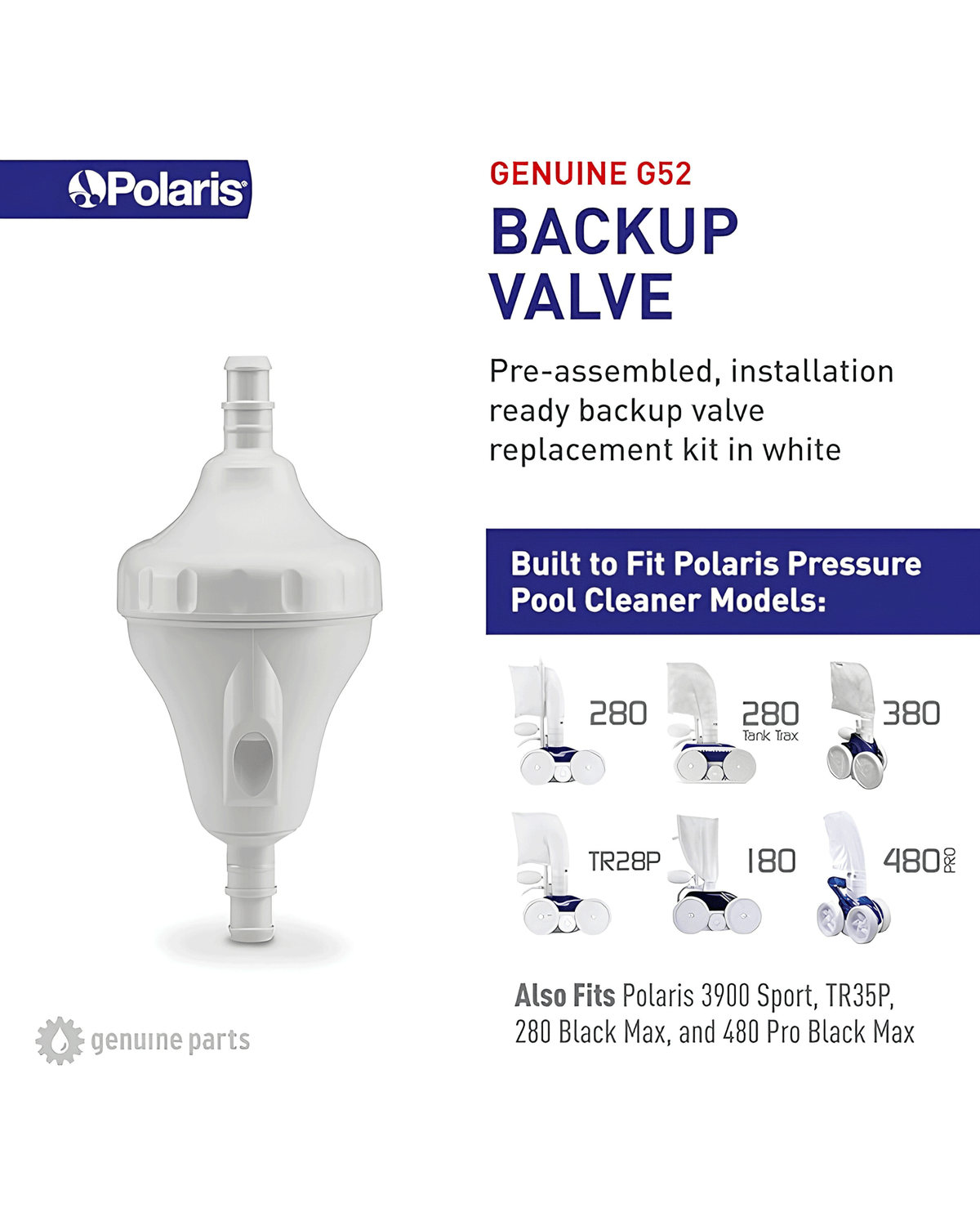 POLARIS BACK-UP VALVE KIT