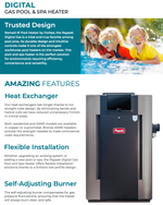 RAYPAK 266K BTU DIGITAL ELECTRONIC IGNITION NATURAL GAS POOL HEATER