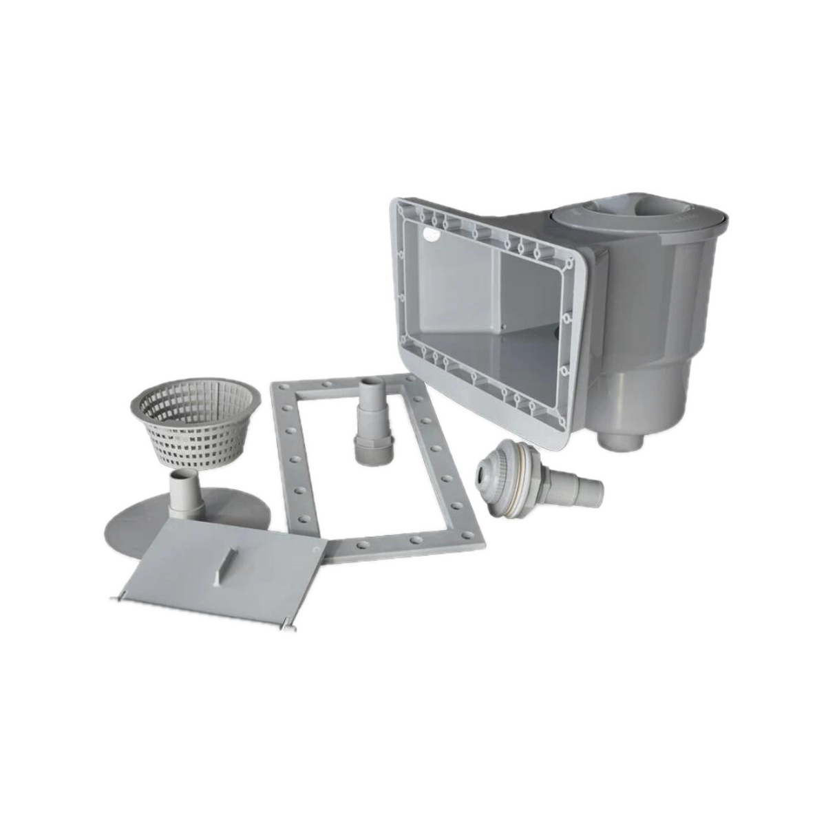 12 inch Wide Mouth Above Ground Skimmer and Return Jet Kit (Grey)