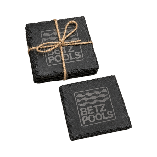 Betz Pools Logo Slate Coaster Set