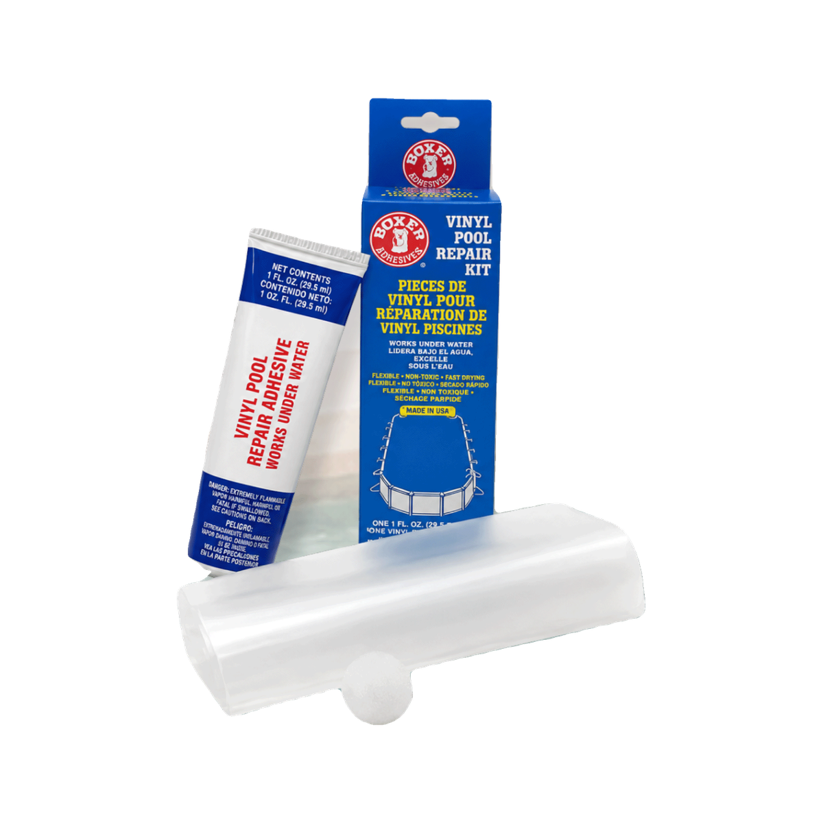 BOXER ADHESIVES 2 OZ UNDER WATER VINYL POOL REPAIR KIT