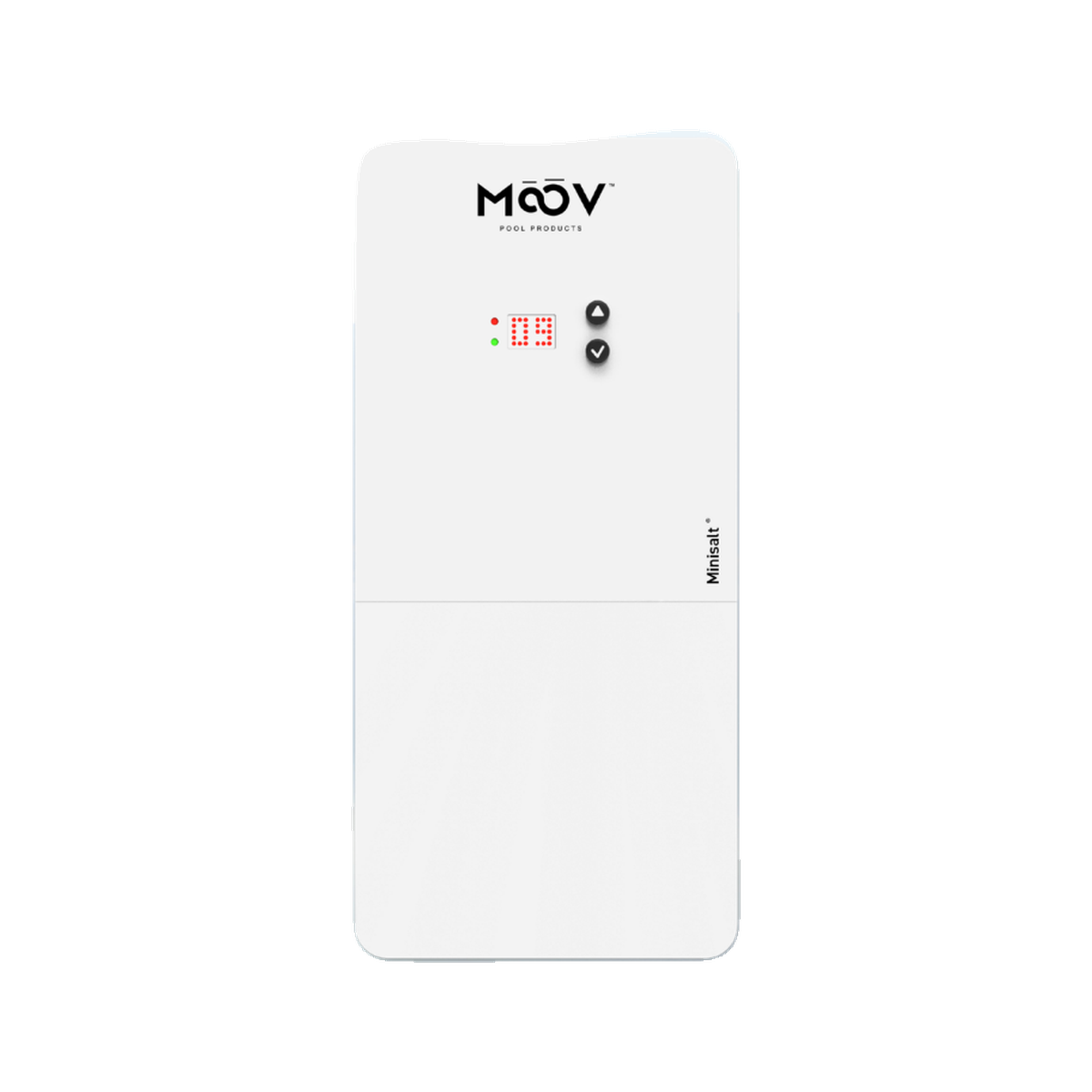 MOOV Minisalt salt system — wall controller view; cell and accessories not pictured