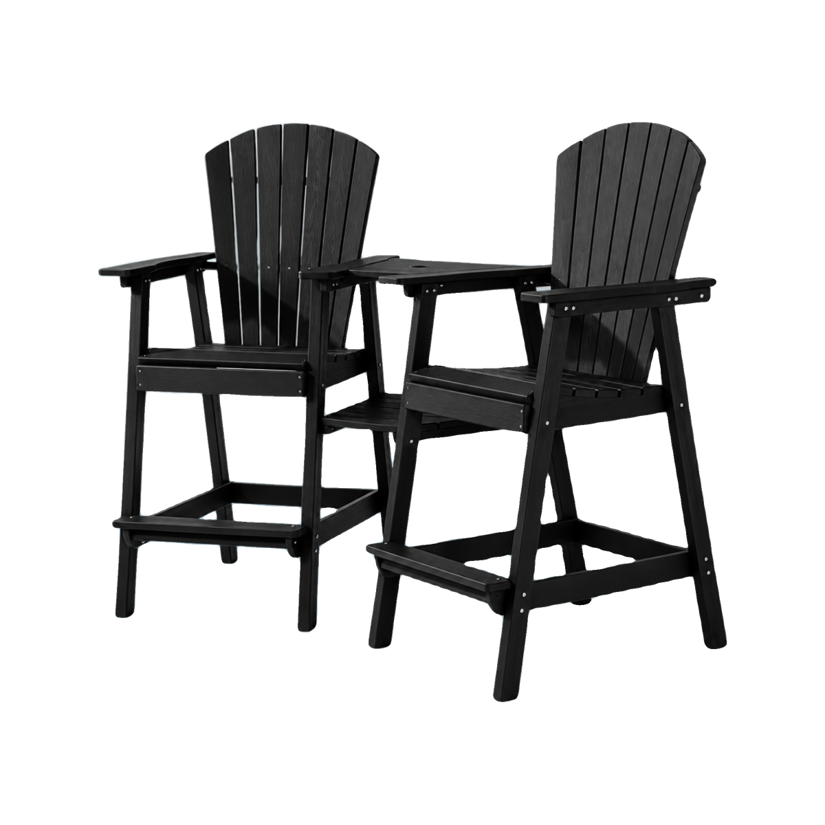 OWOW TALL ADIRONDACK CHAIR SET - BLACK