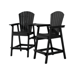 OWOW TALL ADIRONDACK CHAIR SET - BLACK