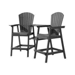 OWOW TALL ADIRONDACK CHAIR SET - DARK GRAY