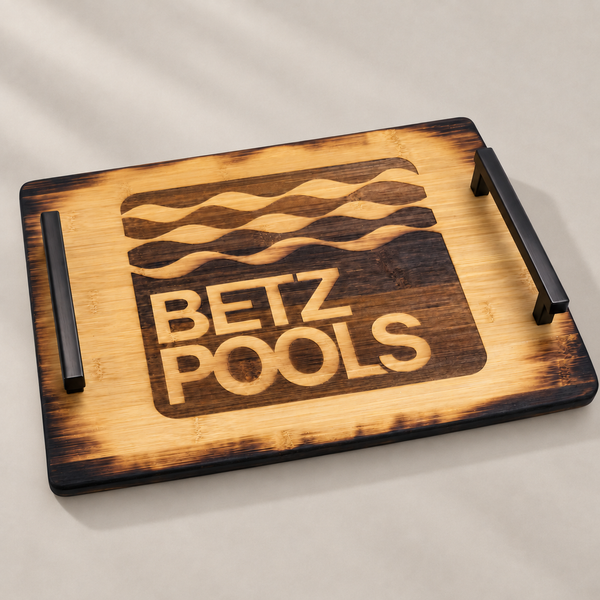 Betz Pools Logo Wooden Serving Tray