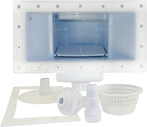 12 inch Wide Mouth Above Ground Skimmer and Return Jet Kit (White)