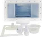 12 inch Wide Mouth Above Ground Skimmer and Return Jet Kit (White)